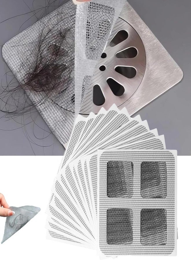 REENTA Disposable Shower Cover Hair Catcher Shower Drain Mesh Stickers, Bathroom, Laundry, Bathtub, Kitchen Sower Drain Floor Sink (Pack of 10) - Image 1